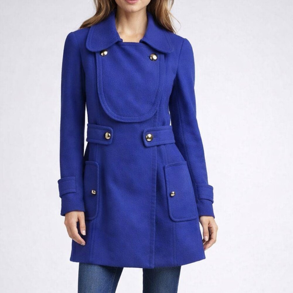 Sonia By Sonia Rykiel Ladylike Coat in Royal Blue Size EU 36